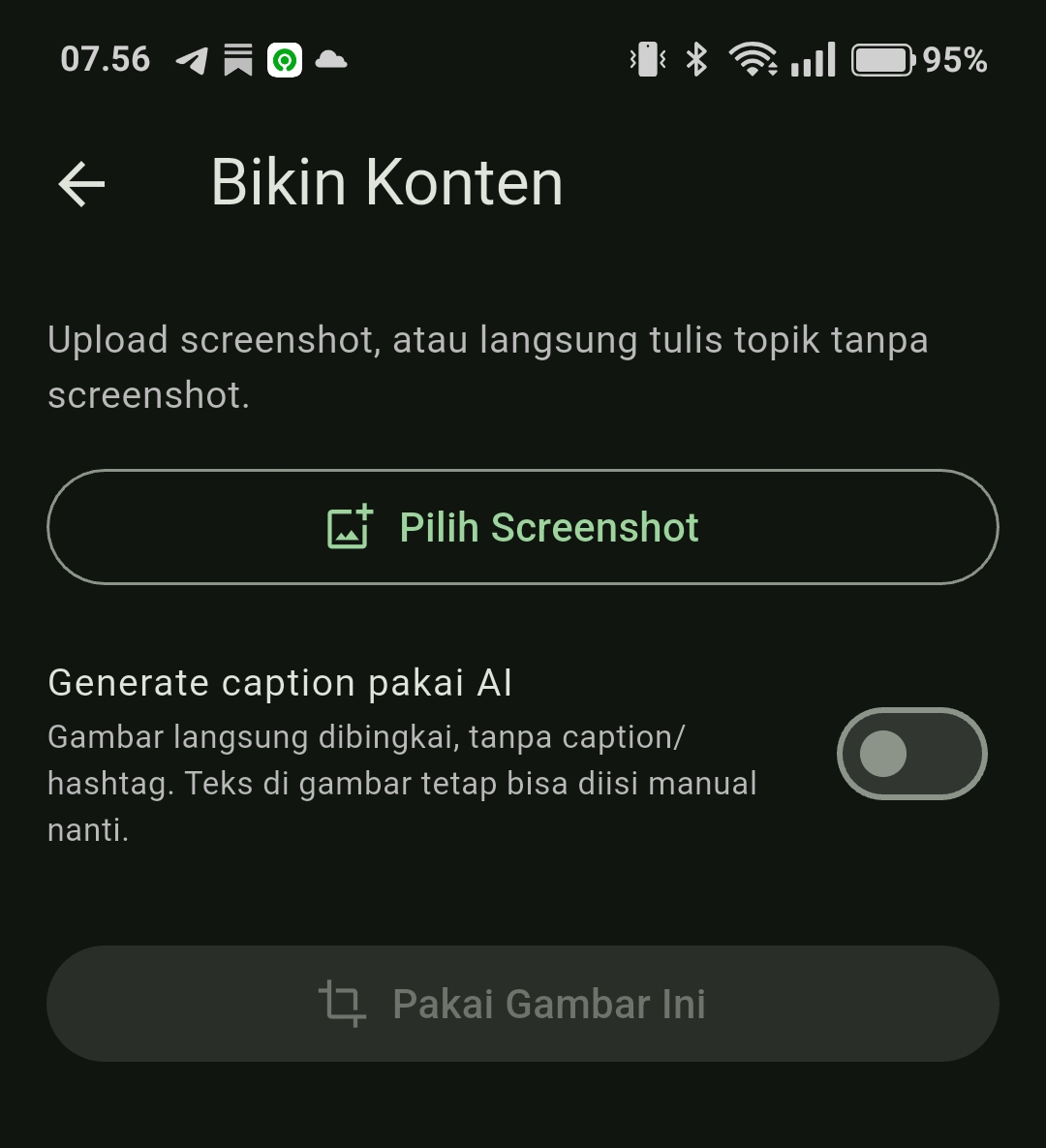Upload screenshot