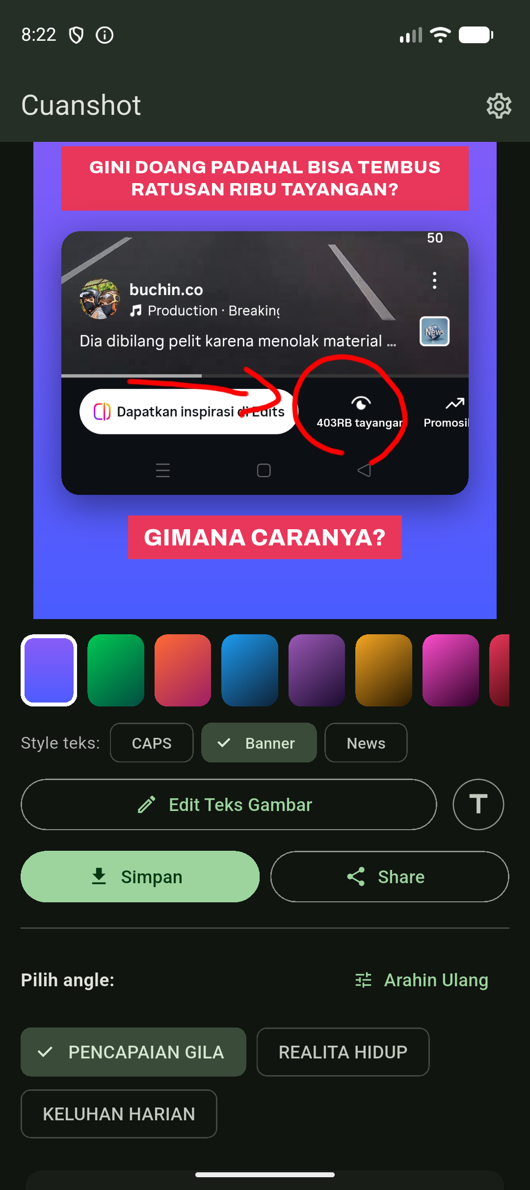 Style banner